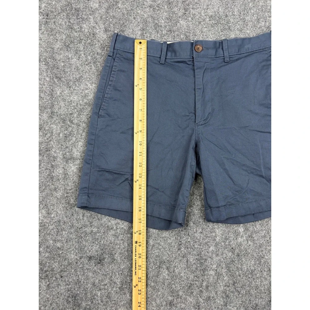 J.Crew Mens 7 Inch Inseam Chino Shorts Navy Blue Size 31 Flat Front Stretch
